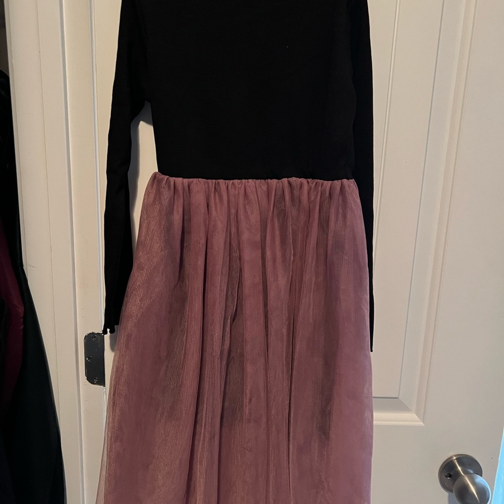 SHEIN Black and Mauve Kids Formal Dress